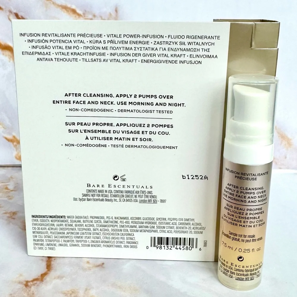 BareMinerals Skinlongevity Vital Power Infusion Serum - Skin Longevity NEW 7.5ml